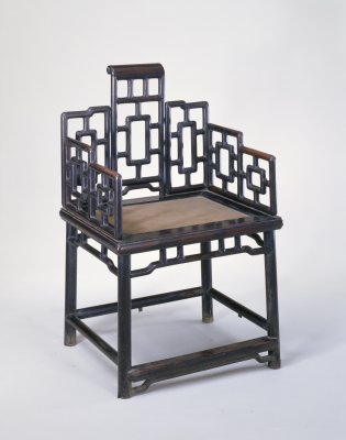 Qing style armchair book of seven screens