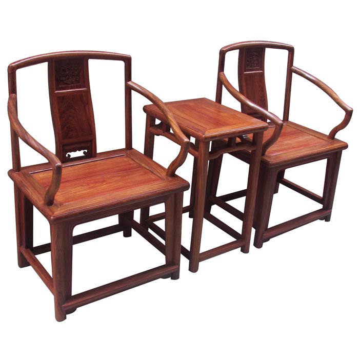 Rosewood Ming dynasty southern official hat armchair(Three-piece)