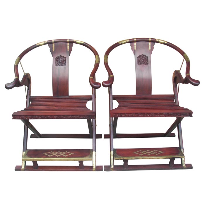 Obibi Rosewood Qing folding armchair (Two-piece)