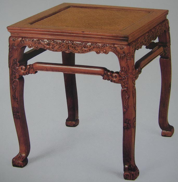 Obibi Chinese Rosewood Square Stool