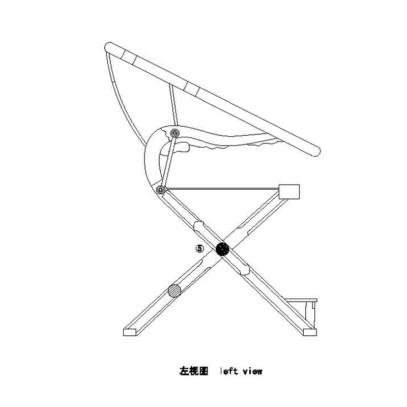 Chinese Rosewood Folding Armchair