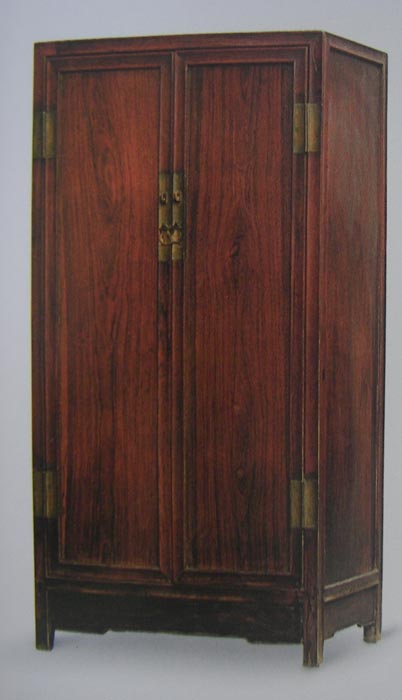 Chinese Rosewood Square-Corner Cabinet