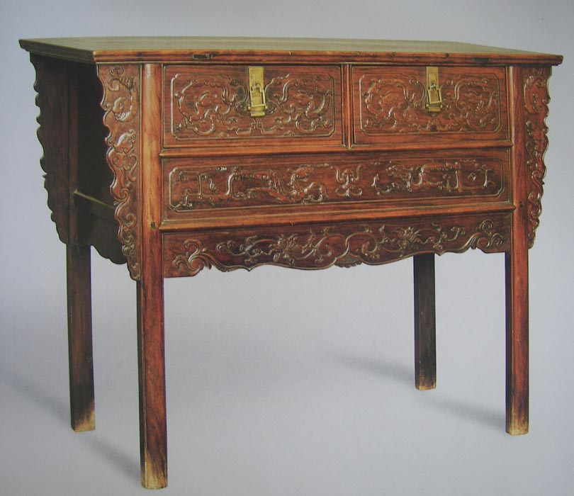 Obibi Chinese Rosewood Two-Drawer Coffer