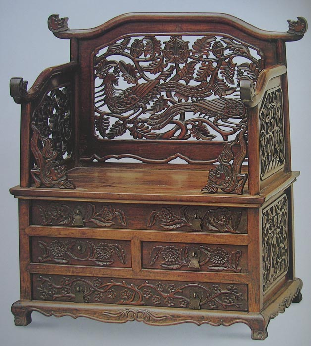 Chinese Rosewood Mirror Stand