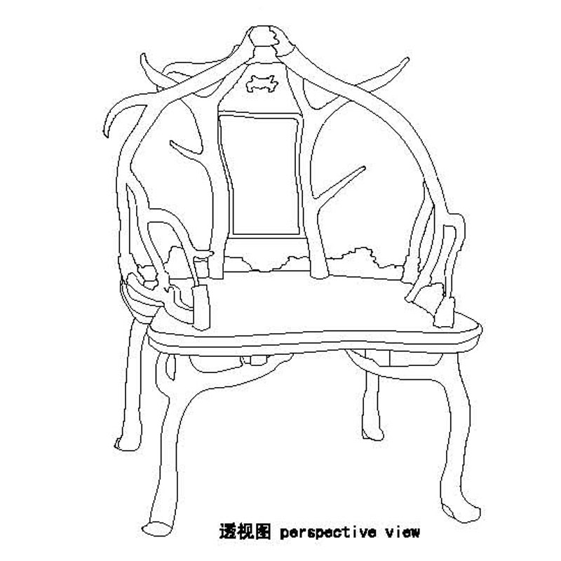 仿清式鹿角椅