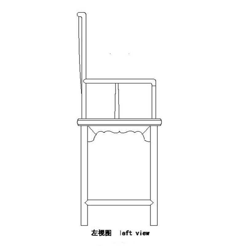 清式藤面瑞兽纹官帽椅