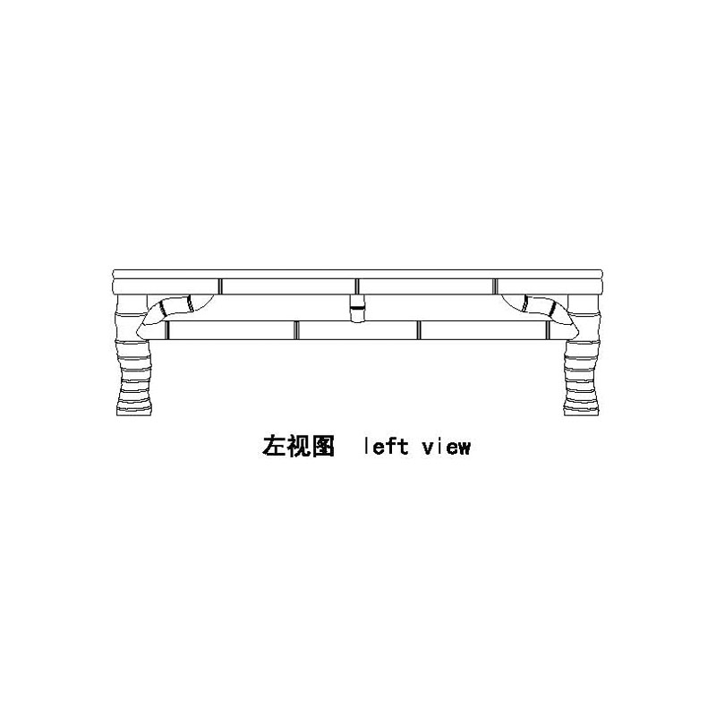 Obibi 清式无束腰仿竹材方炕桌