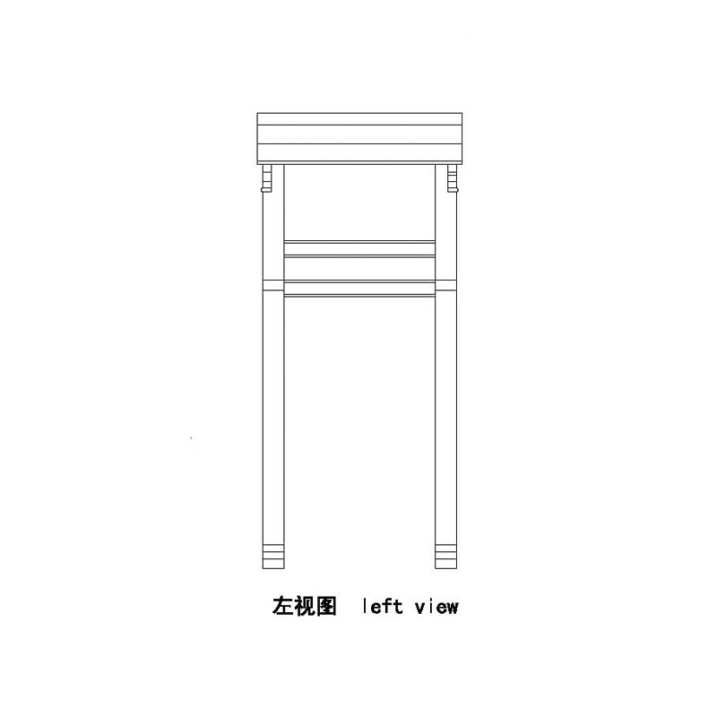 Rosewood Ming dynasty recessed-leg table with everted flanges and inserted shoulder joints