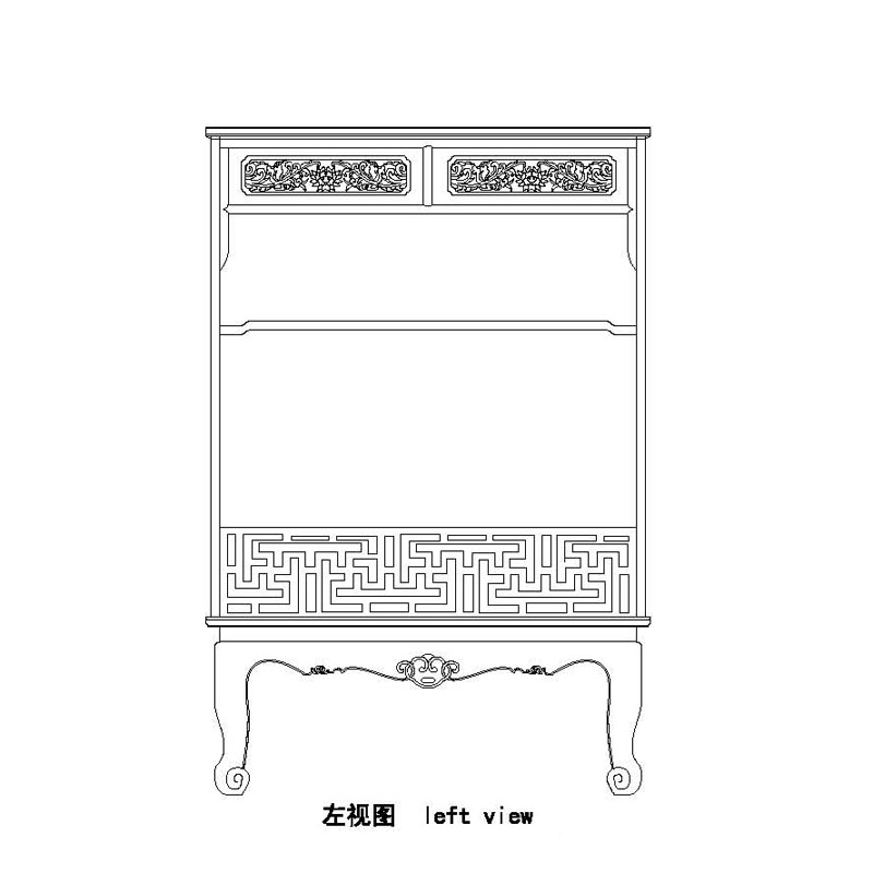 Rosewood Ming dynasty six-post canopy bed with front railings and endless wan motif railings