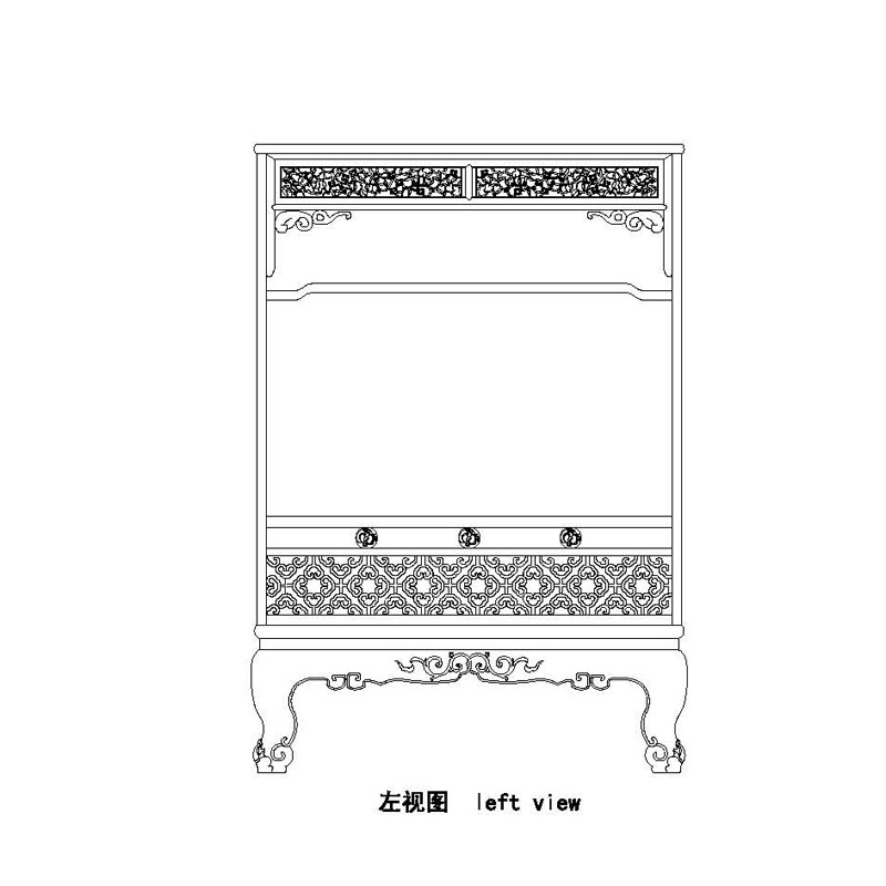 Obibi Rosewood Qing six-post canopy bed with front railings and qilin motif