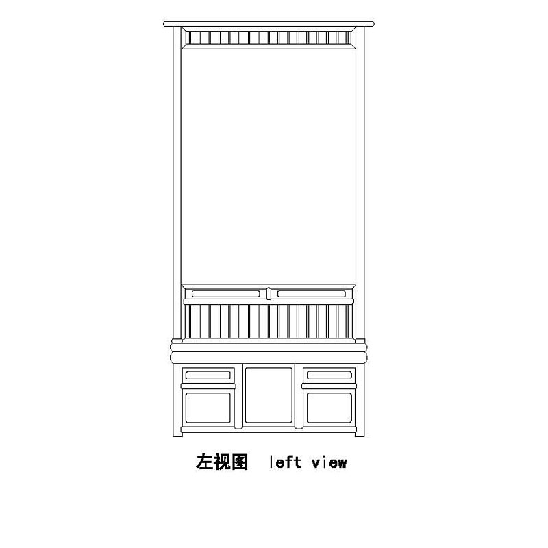 明式门围直棂格六柱架子床