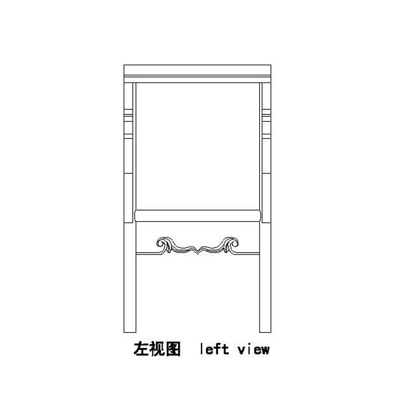 Obibi 清式带翘头联三橱