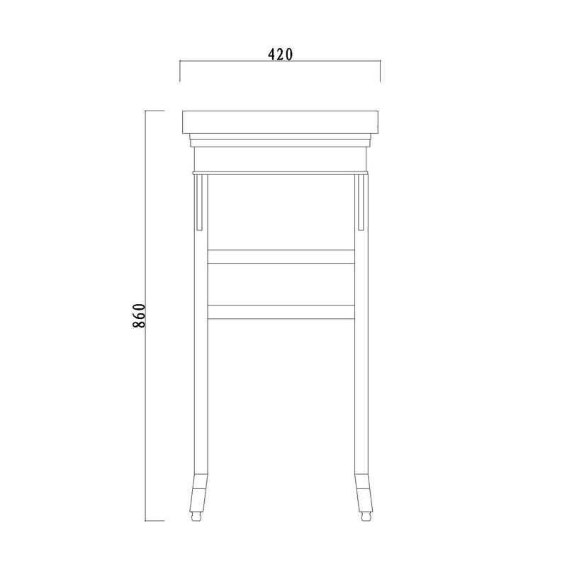 Rosewood Qing Suzhou style small recessed-leg table with everted flanges