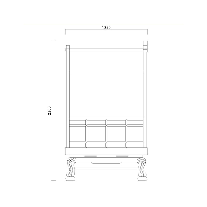 Obibi Rosewood Qing canopy bed