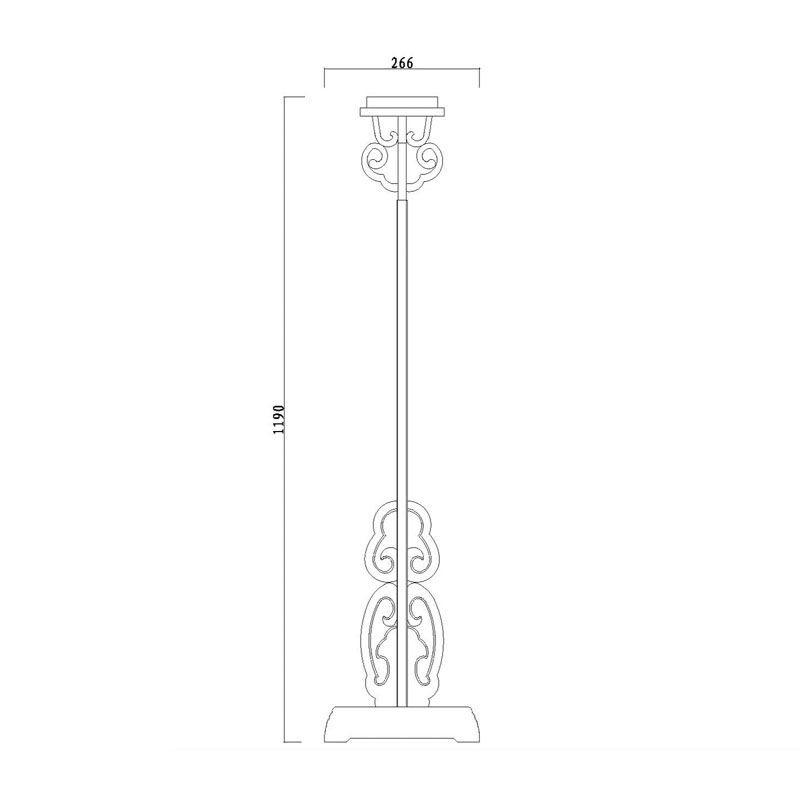 Rosewood Qing lamp stand